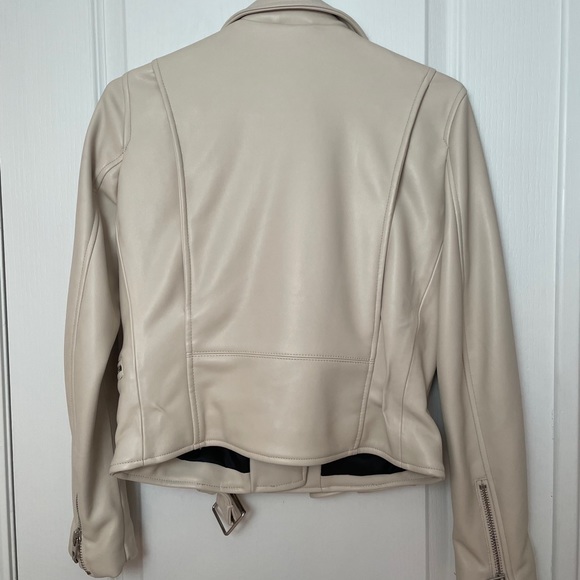 Zara Cream leather jacket - Picture 5 of 7